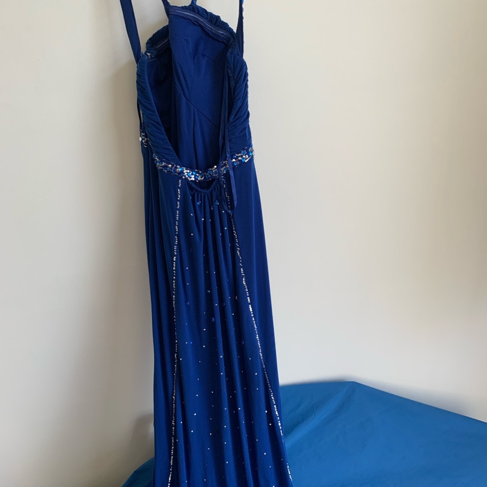Royal Blue Full Length Formal Dress View 3